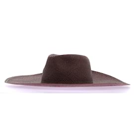 Autre Marque-NICHT SIGN / UNSIGNED Hats T.cm 55 Wicker-Bordeaux