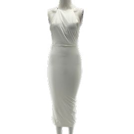 Autre Marque Non Signé / Unsigned dresses T.International S Polyester White
