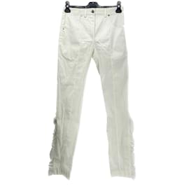 Louis Vuitton-LOUIS VUITTON Pantalones T.fr 36 Algodón-Blanco