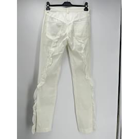 Louis Vuitton-LOUIS VUITTON  Trousers T.fr 36 cotton-White