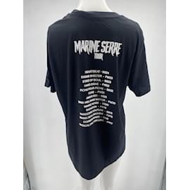 Marine Serre-MARINE SERRE  T-shirts T.International S Cotton-Black