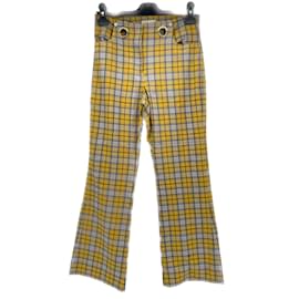 Autre Marque-MIAOU  Trousers T.US 26 cotton-Yellow