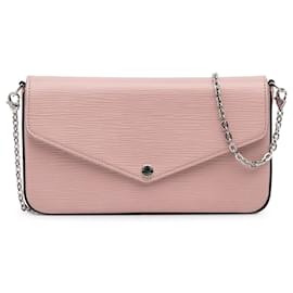 Louis Vuitton-Louis Vuitton Pink Epi Pochette Felicie-Pink