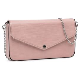 Louis Vuitton-Louis Vuitton Pink Epi Pochette Felicie-Pink