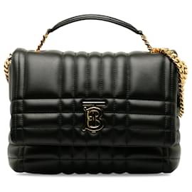 Burberry-Bolso satchel con cadena Lola acolchado en negro de Burberry-Negro