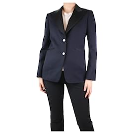 Hermès-Navy blue wool blazer - size UK 10-Blue