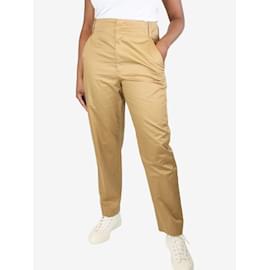 Isabel Marant-Tan satin cotton trousers - size UK 12-Other