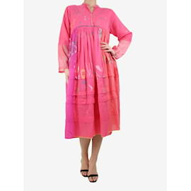 Autre Marque-Pink long-sleeved printed dress - size M-Pink