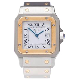 Cartier-CARTIER Santos Galbee accessory in Gold and Silver steel - 101649-Silvery