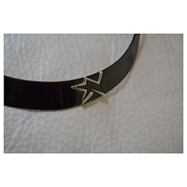 Thierry Mugler-collar de torsión, gargantilla estrella Thierry Mugler, Noir, estrella plateada-Negro