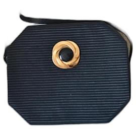 Lanvin-small black LANVIN shoulder bag, soie, Vintage-Black