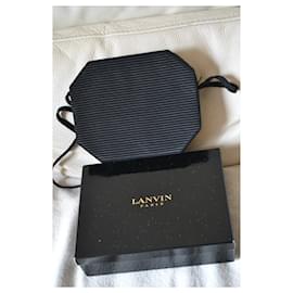 Lanvin-small black LANVIN shoulder bag, soie, Vintage-Black