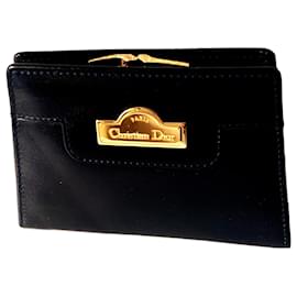 Christian Dior-Purses, wallets, cases-Golden,Dark blue