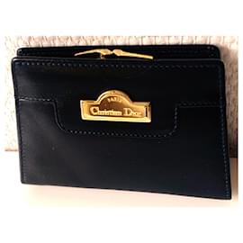 Christian Dior-Bolsas, carteiras, casos-Dourado,Azul escuro