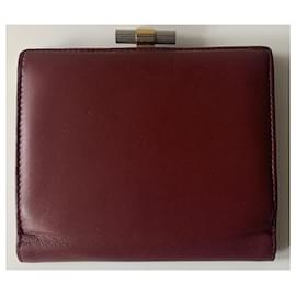 Christian Dior-Wallets-Silvery,Dark red,Gold hardware