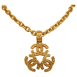 Chanel-1994 Triple CC Chain Necklace-Golden