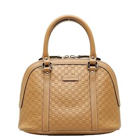 Gucci-Microguccissima Dome Bag  449654-Brown