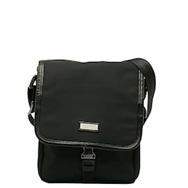 Burberry-Nylon Black Label Crossbody Bag-Black