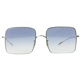 Oliver Peoples-Blaue Sonnenbrille mit eckigem Rahmen und Ombre-Gläsern-Blau