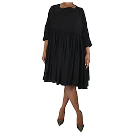 Autre Marque-Black wool-blend dress - size-Black