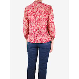 Isabel Marant Etoile-Blusa estampada de algodón roja - talla UK 12-Roja