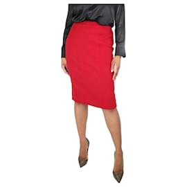 Autre Marque-Red tweed skirt - size UK 14-Red