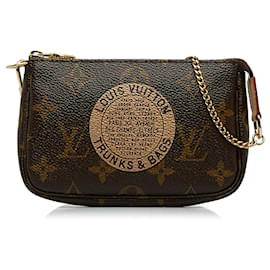 Louis Vuitton-Louis Vuitton Brown Monogram Trunks and Bags Mini Pochette Accessoires-Brown