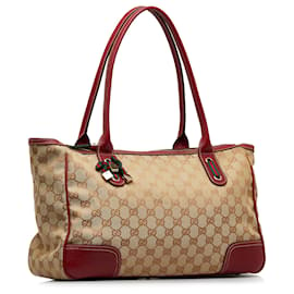 Gucci-Gucci Brown GG Canvas Princy Shoulder Bag-Brown,Red,Beige