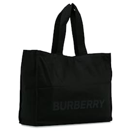 Burberry-Schwarze Burberry-Trenchtasche aus Öko-Nylon mit Logo-Schwarz