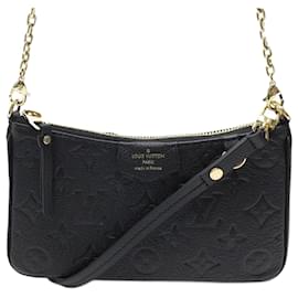 Louis Vuitton-NOVA BOLSA LOUIS VUITTON EASY NA BOLSA STRAP M80349 MONOGRAMA DE PEGADA DE COURO-Preto