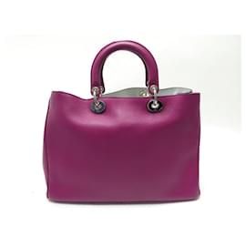 Christian Dior-CHRISTIAN DIOR DIORISSIMO L HANDTASCHE FUSHIA LEDER TOTE CROSSBODY GELDBÖRSE-Fuschia