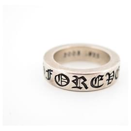 Chrome Hearts-CHROME HEARTS SPACER FOREVER STERLING SILVER RING 925 taille 58 SILVER RING-Silvery
