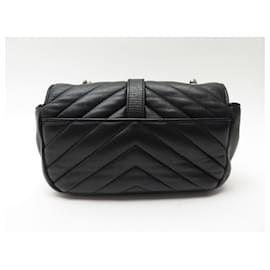 Saint Laurent-Saint Laurent Handbag 399289 CLASSIC BABY MONOGRAM BLACK LEATHER HANDBAG-Black