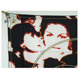 Chanel-NEW CHANEL MADEMOISELLE COCO SQUARE FACE SCARF 90 CM SILK SCARF-Multiple colors
