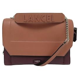 Lancel-NEUF SAC A MAIN LANCEL NINON GM A09223 EN CUIR GRAINE BANDOULIERE HAND BAG-Multicolore