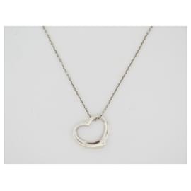 Tiffany & Co-COLLIER TIFFANY & CO OPEN HEART 22MM PERETTI EN ARGENT 925 6.5 GR NECKLACE-Argenté