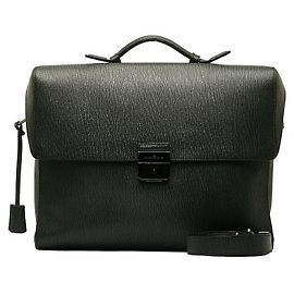 Salvatore Ferragamo Leather Briefcase FZ-24 0190 Black