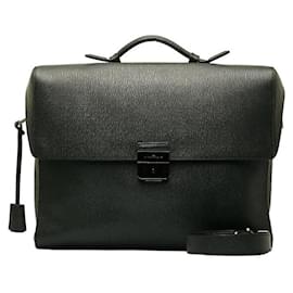 Salvatore Ferragamo-Leather Briefcase FZ-24 0190-Black