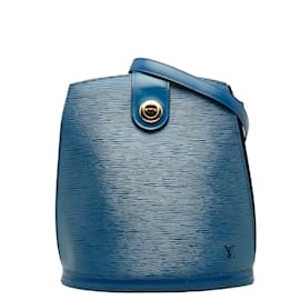 Louis Vuitton-Louis Vuitton Bolsa de ombro de couro Epi Cluny M52255 em boa condição-Azul