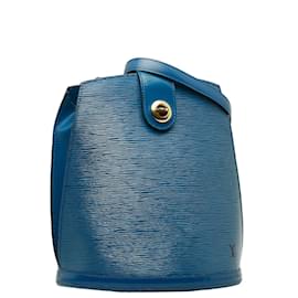 Louis Vuitton-Louis Vuitton Bolsa de ombro de couro Epi Cluny M52255 em boa condição-Azul