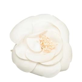 Chanel-Camellia Flower Brooch-White