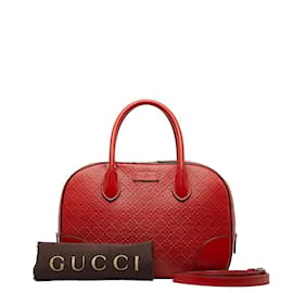 Gucci-Diamante Leather Handbag 354224-Red