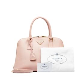 Prada-Saffiano Lux Dome Bag 1BA837-Pink