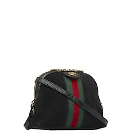 Gucci-Petit sac dôme Ophidia en daim 499621-Noir