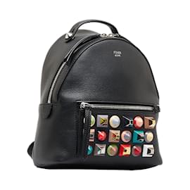 Fendi-Mini-Rucksack „By The Way“ aus Leder 8BZ038-Schwarz