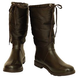 Dolce & Gabbana Botas de chuva em nylon e borracha marrom 45 Marrom