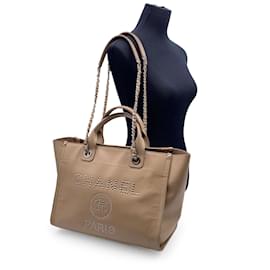 Chanel-Sac cabas Chanel Deauville-Beige