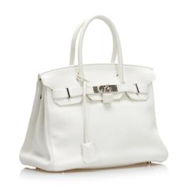Hermès-HERMES Sacs à main Birkin 30-Blanc