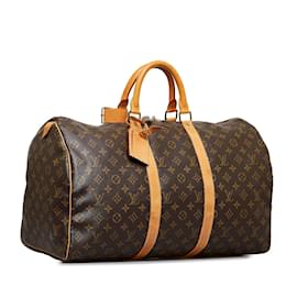 Louis Vuitton-LOUIS VUITTON Travel bags Keepall-Brown