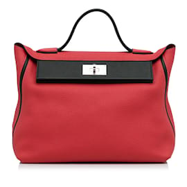 Hermès-HERMES Handbags 24/24-Red